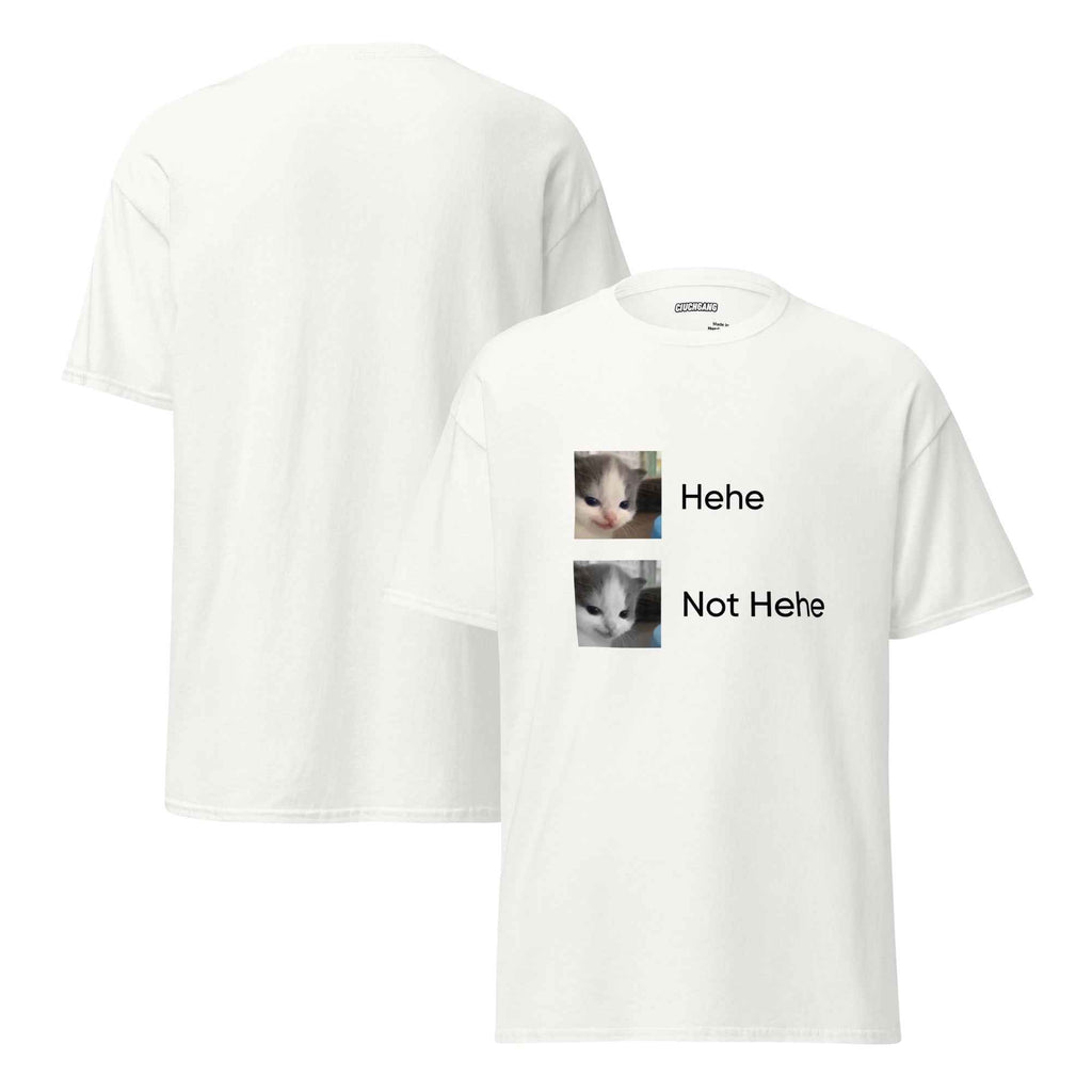 Hehe or Not hehe T-Shirt Unisex Czarny Napis